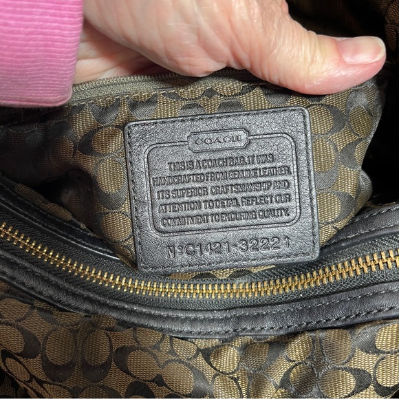 Coach Madison Carlyle Black Leather Slouch Shoulder Bag Turnlock | 32221 - Picture 11 of 15